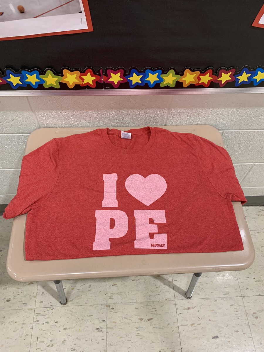 Big thanks to <a href="/GopherSport/">Gopher</a> for the awesome t-shirts! Just in time for February #heartmonth! 💪❤️🏃‍♂️#physed #elempe #pe