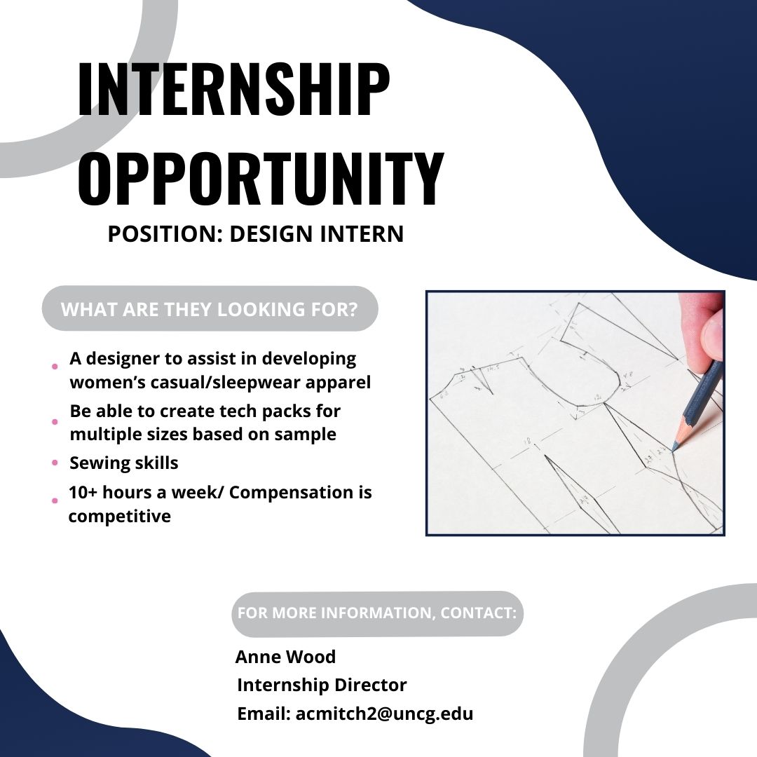 UNCG_CARS's tweet photo. Attention CARS students!!

We have a local entrepreneur looking for an intern to help them bring their concept to life!

For further information or to apply please contact Anne Wood, Internship Director at acmitch2@uncg.edu

#uncg #uncgcars #fashiondesign #internship #applynow https://t.co/Eh3bJw16nm