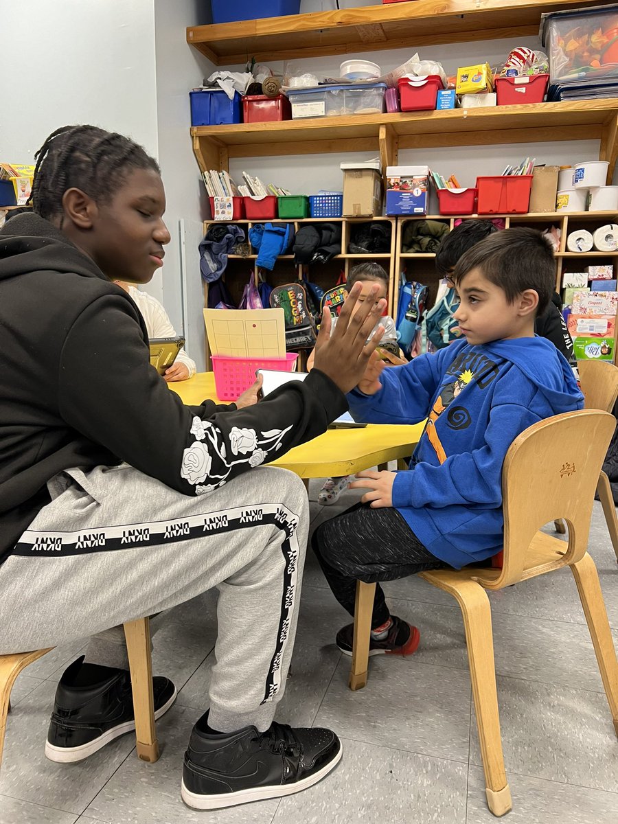 #WHe are engaged in collaborative learning with our 8th grade students this morning. We are exploring iPad math games and solving new problems together in kindergarten.
@whufsdRams