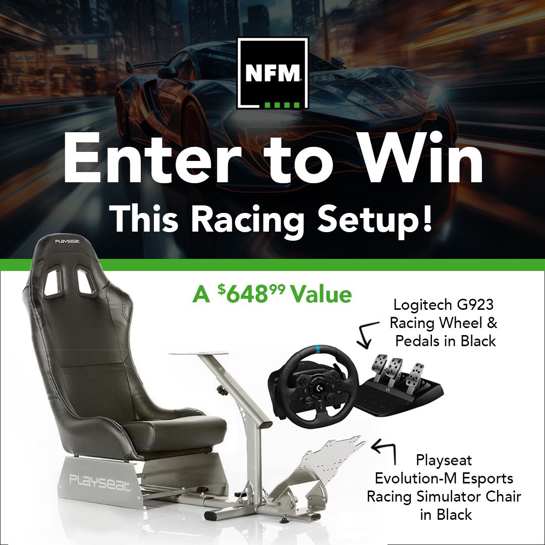 Hey @PioneersGG , we heard it’s time to race 😎🏎️ @Logitech & @PlayseatGlobal have teamed up with @NFMtweets to gift: •1 Logitech Racing Wheel •1 Playseat Evolution-M Esports Racing Simulator Chair to THREE lucky winners! 🎉🤯 Embrace the ultimate gaming experience in style.