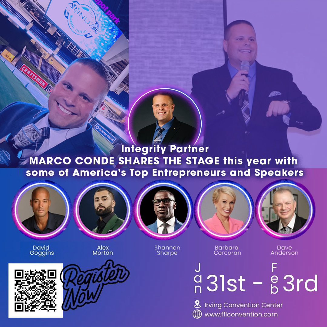 Let’s GO!! I’m super excited and grateful for the opportunity to share the stage next week with some of America’s biggest speakers and entrepreneurs 🎤 

David Goggins, Barbara Corcoran, Shannon Sharpe, Shawn Meaike, Dave Anderson, Alex Morton and many more 🔥

#AnnualConvention