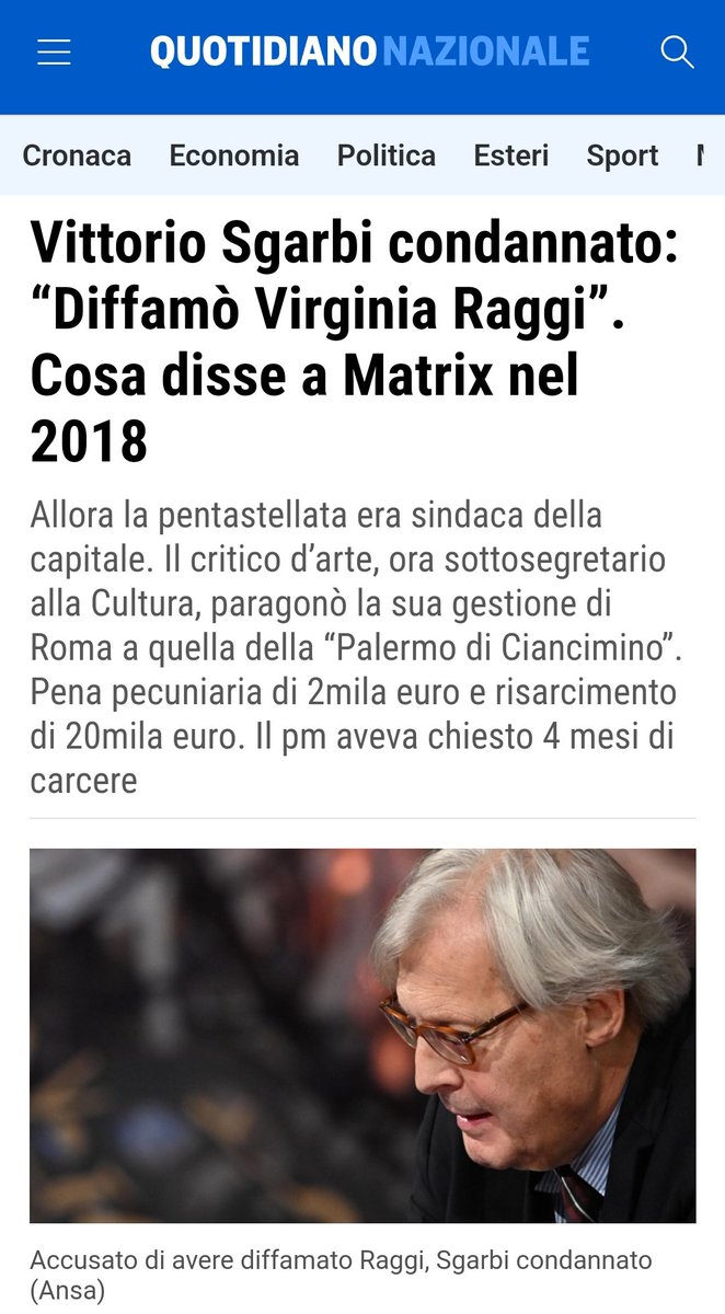 D_GiambattistaM's tweet photo. i nodi che tornano al Pettine
@virginiaraggi
Questo è un #diffamatore
lo ha stabilito una Sentenza https://t.co/OPUDpdK0II