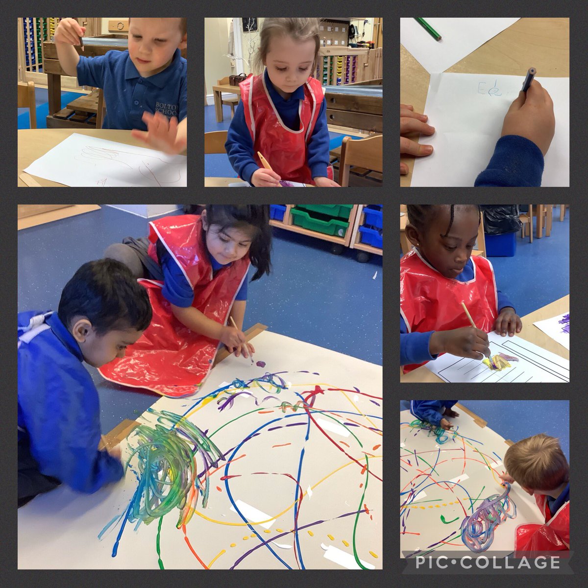 BSPDNursery's tweet image. Pre-school @BSPDNursery have been focusing on mark making this week and have made some lovely creations, letters and shapes. Parents, look out for their self-signing in sheet on the classroom door which is in place to encourage the children further. #EYFS #practice #makingmarks