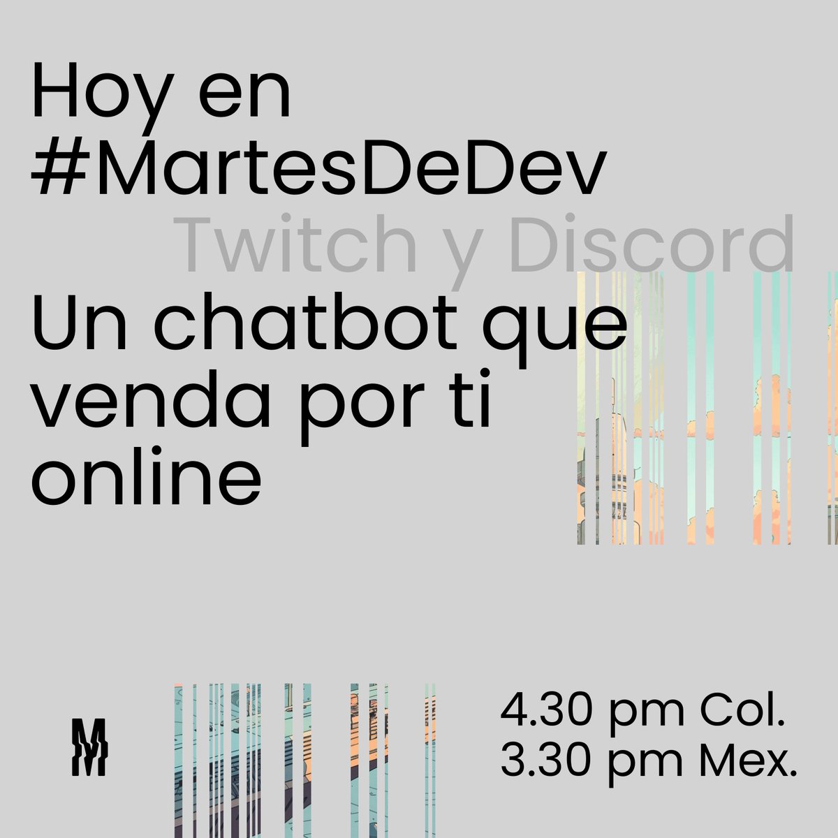 ¿Qué sucede cuando combinas la inteligencia artificial con las ventas en línea? 🌐

Acompáñanos hoy a las 4:30 pm 🇨🇴 / 3:30 pm 🇲🇽 en Twitch y Discord para encontrar respuestas. ¡Te esperamos! 🕺 twitch.tv/m0n0ku