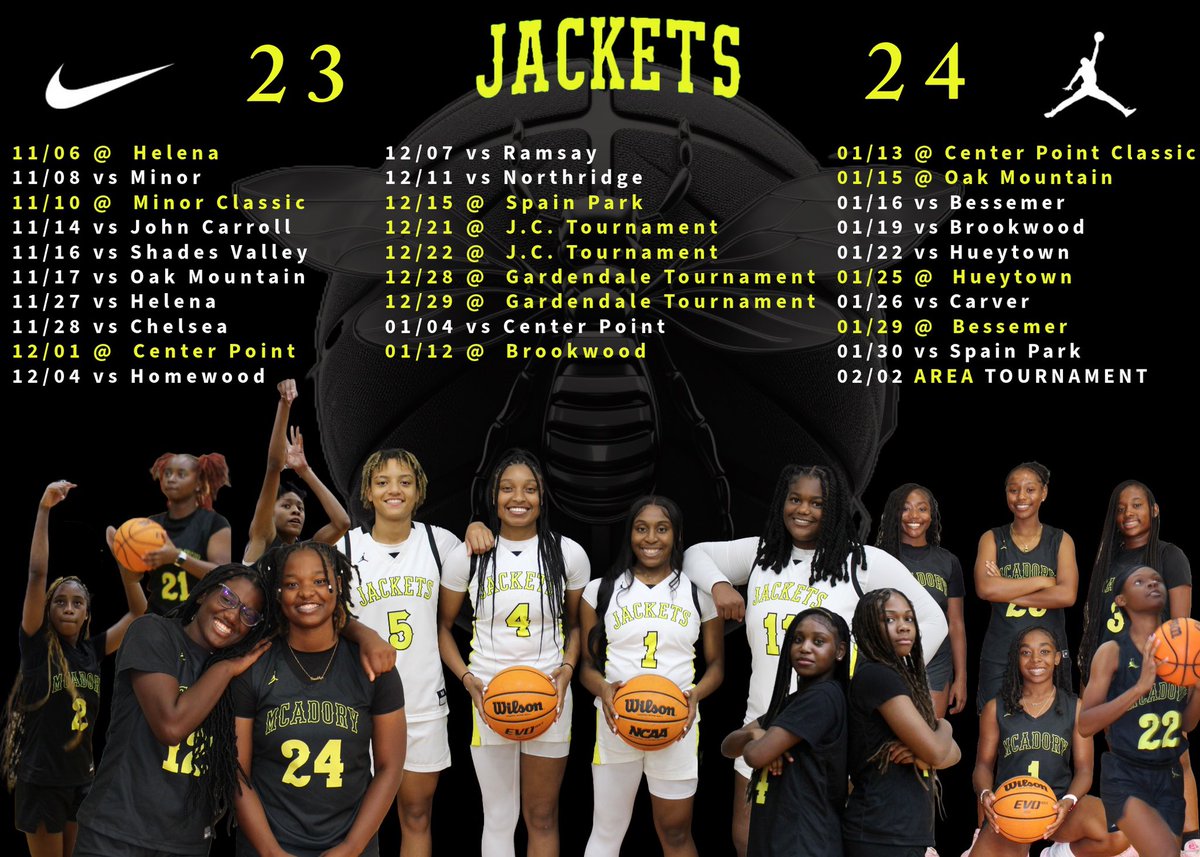 CoachBlair1's tweet photo. The Lady Jackets defeated Bessemer last night to win a share of the Area 7 championship!!!
McAdory will host the girls Area Tournament Monday with games tipping off at 4:30 and 6:00. Championship will be Wednesday.
#JacketsNumberOne https://t.co/sgbLkdiJWM