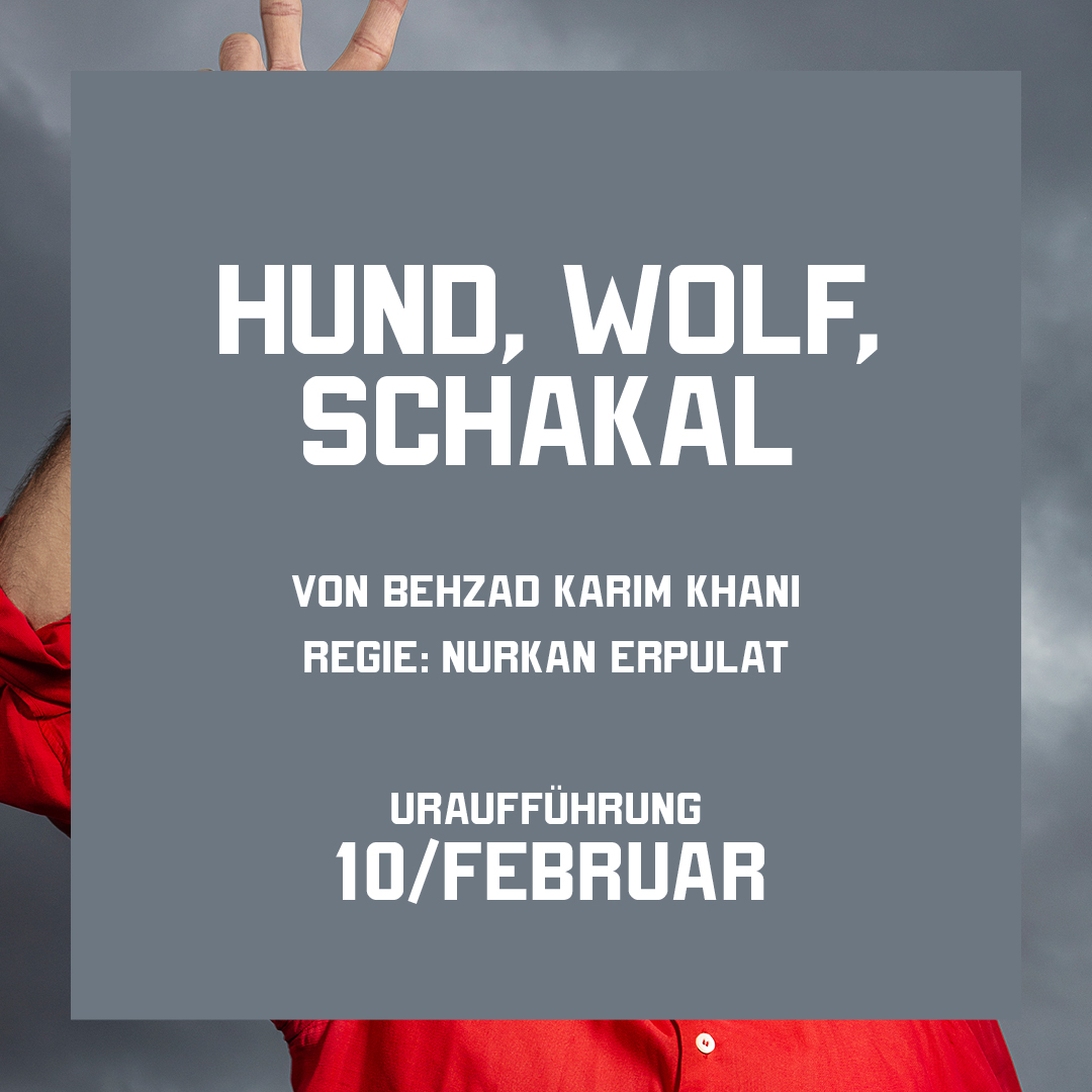 Nurkan Erpulat bringt mit 𝗛𝗨𝗡𝗗, 𝗪𝗢𝗟𝗙, 𝗦𝗖𝗛𝗔𝗞𝗔𝗟 Behzad Karim Khanis wuchtiges literarisches Debut auf die Bühne! Am 10/Februar feiern wir die Uraufführung. 👉gorki.de/hund-wolf-scha…