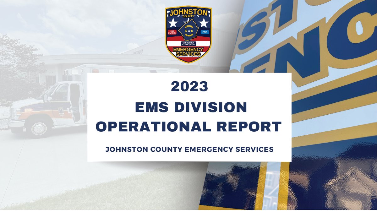 JoCoEmerServ's tweet photo. (1/5) As we settle into this new year, we are sharing our Johnston County Emergency Services - EMS Division data from 2023. As the numbers show, it was another record year of proving "excellent care and quality service" in Johnston County.
#JohnstonCounty #JoCo #JoCoReady #EMS https://t.co/ZHNKIpmTWu