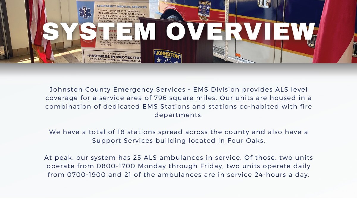 JoCoEmerServ's tweet photo. (1/5) As we settle into this new year, we are sharing our Johnston County Emergency Services - EMS Division data from 2023. As the numbers show, it was another record year of proving "excellent care and quality service" in Johnston County.
#JohnstonCounty #JoCo #JoCoReady #EMS https://t.co/ZHNKIpmTWu
