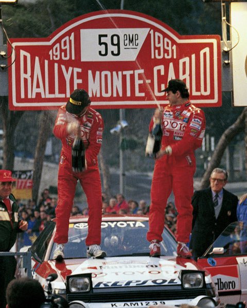 CSainz_oficial's tweet photo. Un día como hoy en 1991. Nuestra 1a victoria en #RallyeMonteCarlo 🏆💫

A day like today in 1991. Our 1st victory in #RallyeMonteCarlo🏆💫

@lmoya_oficial 
-
#CarlosSainz https://t.co/xF4AqW9bLs