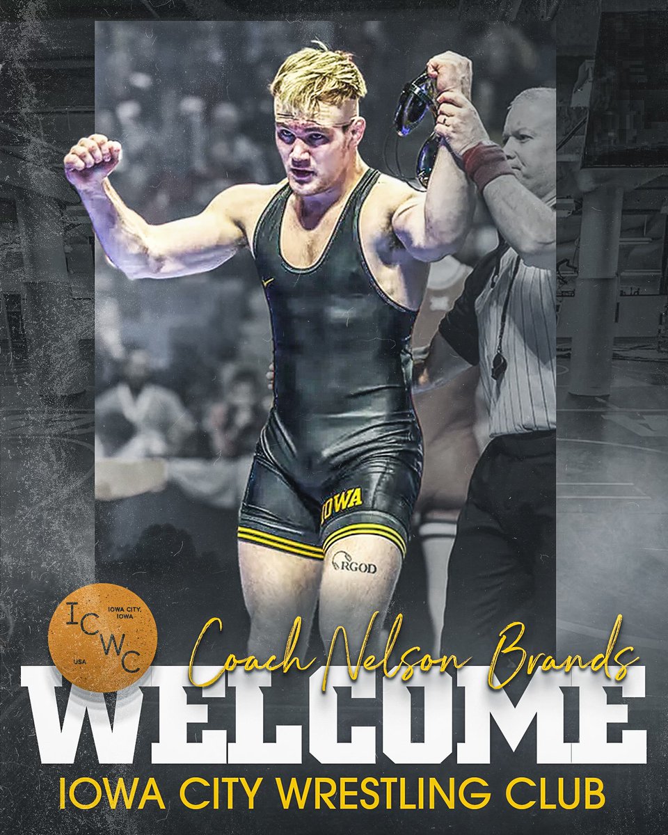 hawkswacademy's tweet photo. The Iowa City Wrestling Club would like to welcome Nelson Brands to the coaching staff! 

NCAA All-American
3x Iowa High School State Champion https://t.co/WHkCoZ9PbL