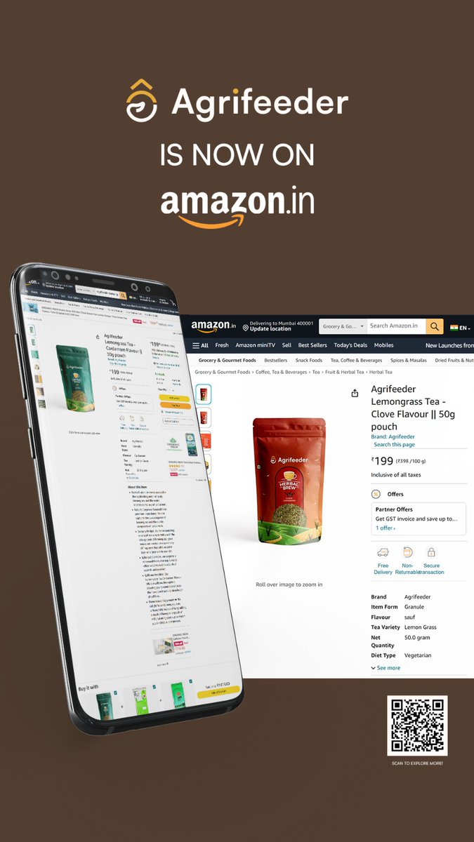 Ramandubey5's tweet image. Order your healthy cup of tea now from Amazon.
#lemongrassherbaltea
#madeinbihar
@Agrifeeder @amazonIN @ZeptoNow  @Flipkart @letsblinkit @NamdharisFresh @bigbasket_com @IndustriesBihar @startup_bihar