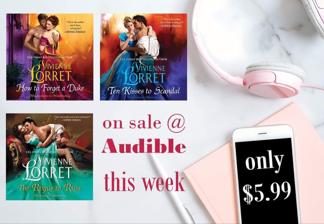 Hot deal on Audible! This week only, you can listen to the Misadventures in Matchmaking series for only $5.99 each. That's a whole lot of dukes, scandals, and rogues! 😉 Happy listening! <a href="/avonbooks/">avonbooks</a>

audible.com/series/Misadve…
