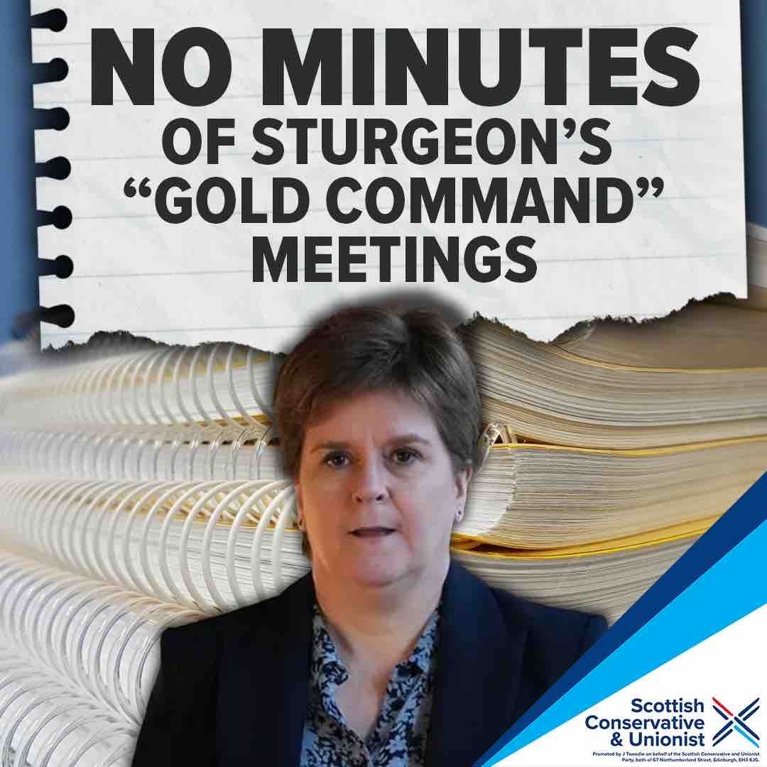 REVEALED: No official minutes of Nicola Sturgeon’s secretive “Gold Command” Covid meetings were taken .

The crucial meetings were held throughout the pandemic between the First Minister and her closest advisors.

But the public will now never know what was discussed.