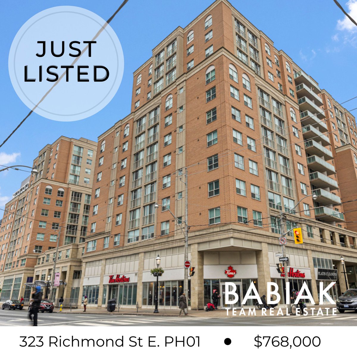 BabiakTeam's tweet image. Just Listed! 323 Richmond St E. PH01 • $768,000 🏢

Experience urban living at its finest in this stunning suite offering an impressive 775 sq. ft. of living space. For more info call us at 416-554-6903 or visit babiak.com

#torontocondos #torontorealestate #forsale