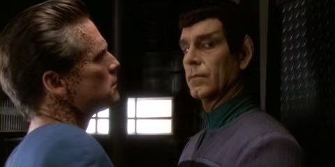 JeffNJ1701's tweet photo. #trekthreads Day 30 “Imposters”- What is a Vulcan?
“There can be no utopia without crime. Ergo, an organized criminal enterprise is logical.”
Krinn is another Vulcan who uses logic to justify their actions. https://t.co/FVWoDlOoiG