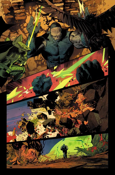 Darkseid! First time drawing this dude on interiors, so cool see him wipe the floor with the JL, preview for Batman Superman world finest #24, this is a prequel to Kingdom Come, amazing colors by  #batman #superman 