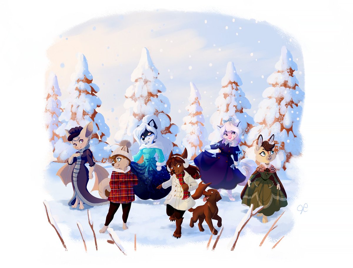 Some of the new set of "Winter" Storybook commissions ❄️