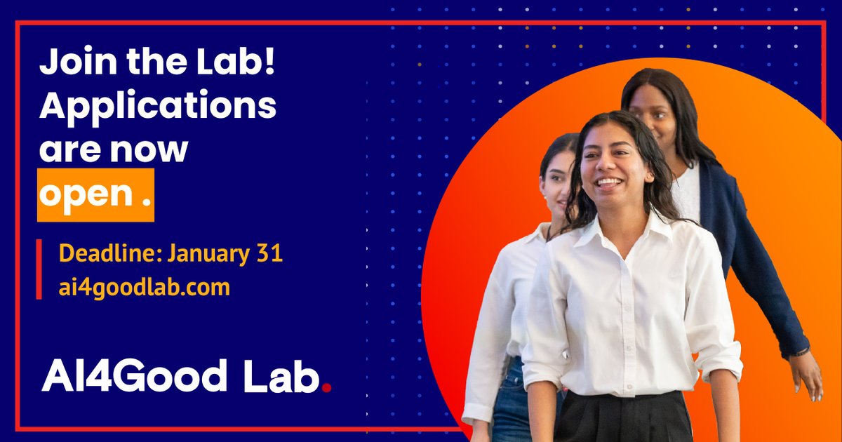 AmiiThinks's tweet photo. Applications close tomorrow for @ai4goodlab's Summer cohort, a 7 week machine learning bootcamp. Read more and apply now: https://t.co/C3GFQBUQ4S
#AI4Good #AI# MachineLearning #CanTech https://t.co/1DeSMBj24G