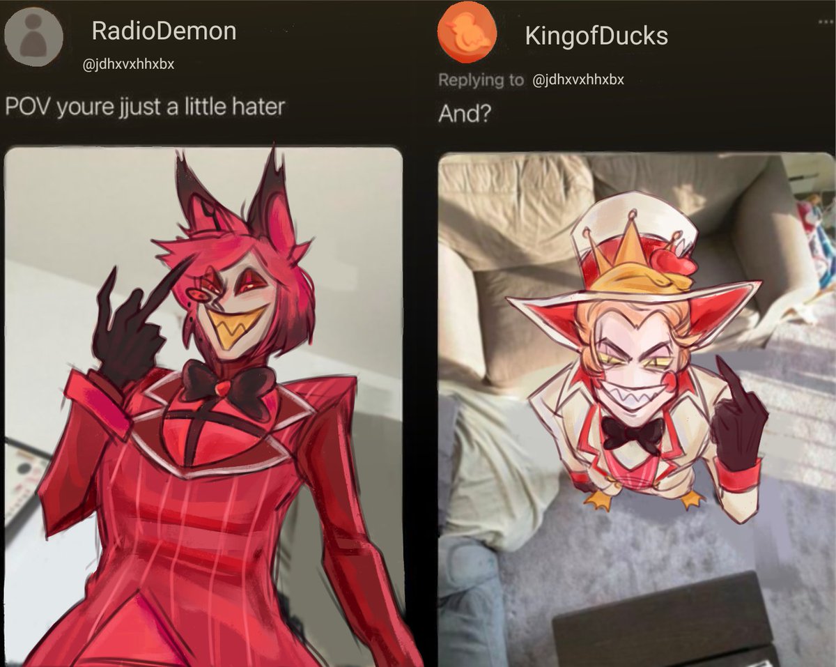 LazuritV's tweet photo. такие кукусики 🍓🍎
#Lucifer #HazbinHotel #HazbinHotelFanart #Alastor #radioapple #appleradio https://t.co/IELhKpYNSy