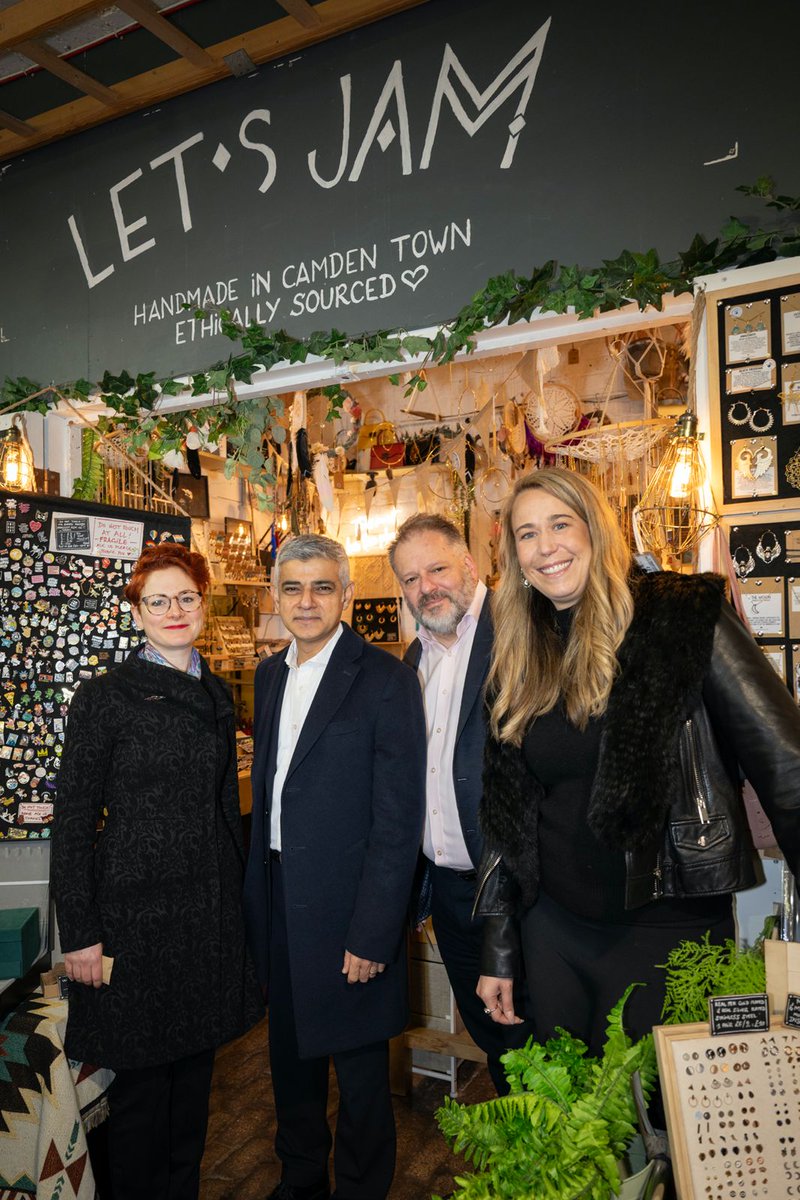 Today's independent London business is letsjam.co.uk. Laetitia designs and makes her own lamps, jewellery and home decor in Camden Market! She's got a fantastic little dog called Happy who greets her customers, and she was the star of today's @growlondonlocal launch…