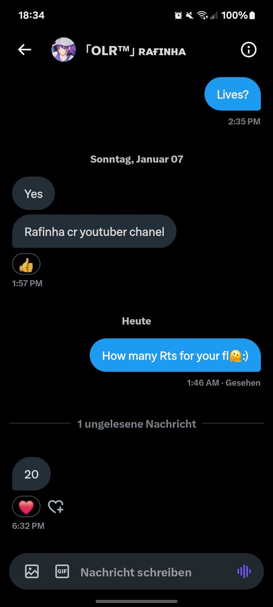 Can i get 20 Rts For <a href="/OLR_rafael/">｢OLR™｣ ʀᴀғɪɴʜᴀ</a>  Fl :)🫶🏻