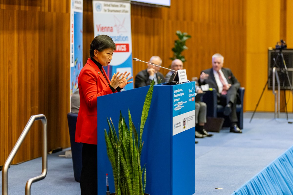 In her opening remarks at @UN_Disarmament’s timely Vienna Conversation Series, ahead of the Summit of the Future, High Rep @INakamitsu called on the intl. community to “advance #CTBT's entry into force”. The UNSG also advocated for “collective responsibility” to uphold intl. law…