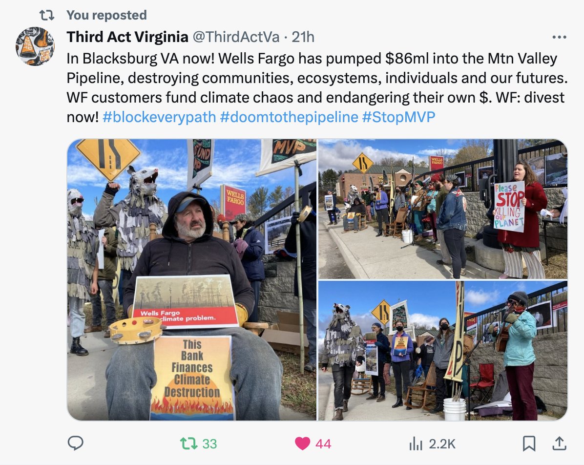 wealsoherdcats's tweet image. Solidarity with @stopthemvp to #blockeverypath are going great! Check the blog post for updates, upcoming actions &amp;amp; to sign the petition with oldens leading the fight! Tell @JasonMiyaresVA to enforce Virginia’s agreement &amp;amp; demand the @VirginiaDEQ #StopMVP: 198methods.org/2024/01/25/bid…
