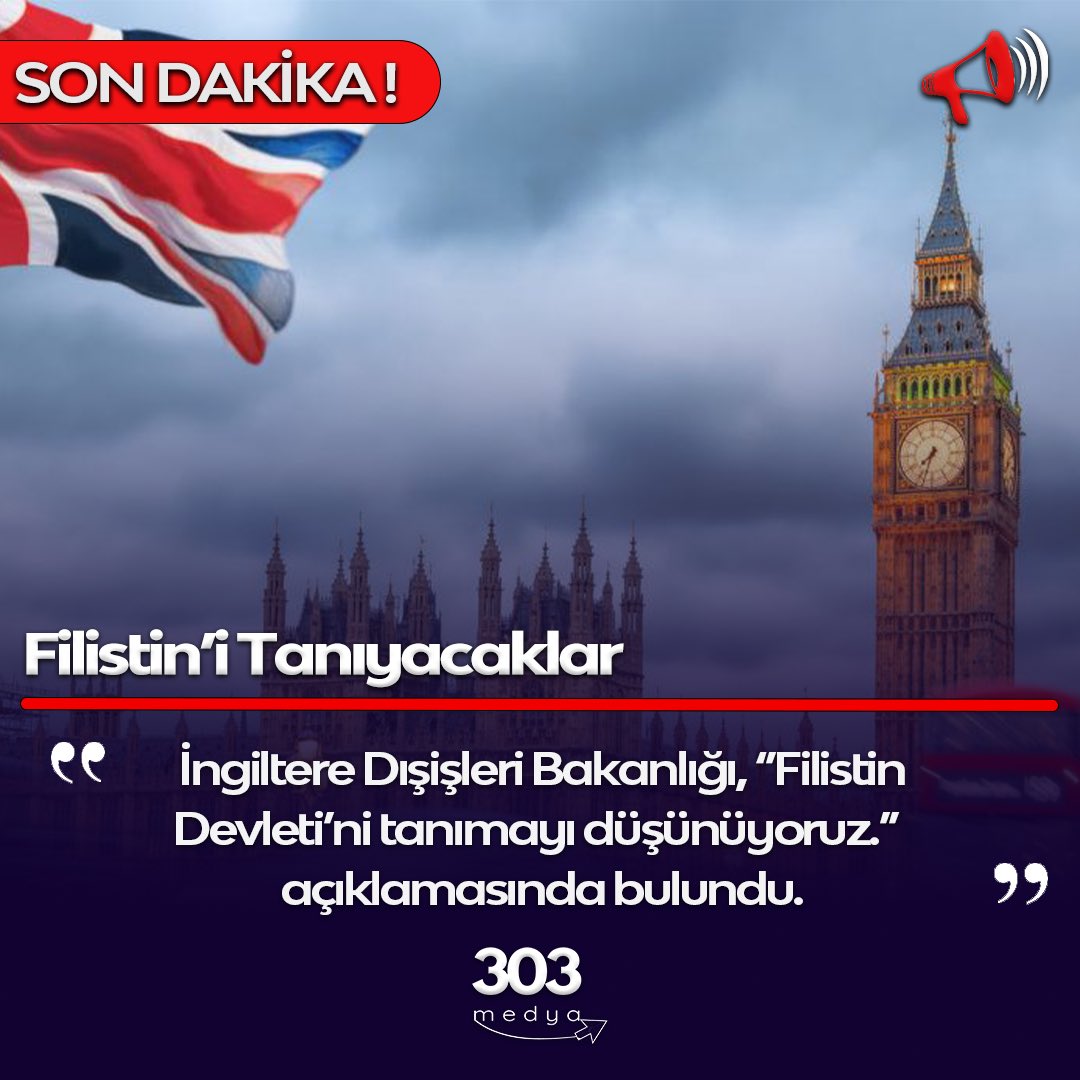 İngiltere Dışişleri Bakanlığı, "Filistin Devleti'ni tanımayı düşünüyoruz." açıklamasında bulundu. #ingiltere #filistin #israil #savaş #gazze #sondakika #haber