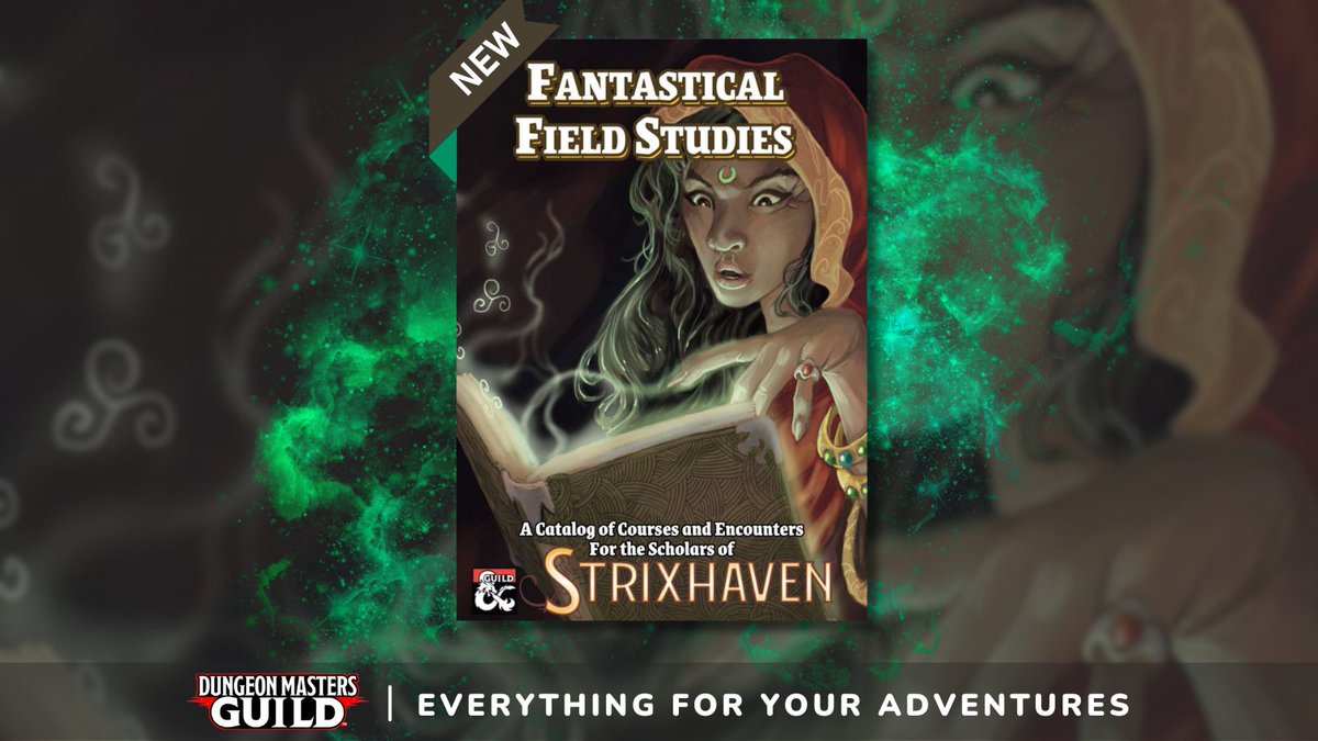 dms_guild's tweet photo. 11 new courses and encounters to expand your Strixhaven campaign!
Fantastical Field Studies is available now!
Get it here: https://t.co/YLjeBojI9F
#dnd5e #dungeonsanddragons https://t.co/AKjlKJmPgA