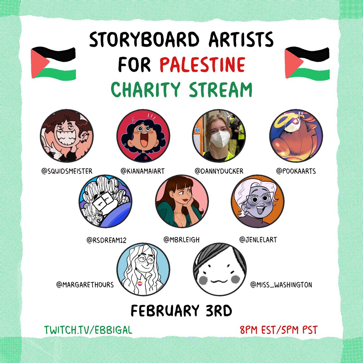 ebbigal's tweet photo. 🍉Announcing our roster of artists and what days they will be streaming! 
Come to the streams this February 3rd and 4th to raise money for a good cause and for a chance to get your request drawn! :D https://t.co/g1PWFqqqXx