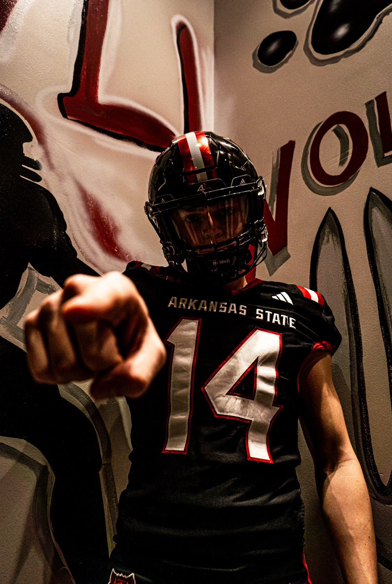 Excited to announce my commitment to Arkansas State University. Go Red Wolves! <a href="/scott_larusso/">Scott LaRusso</a> <a href="/AStateFB/">Arkansas State Football</a> <a href="/CoachJayMitch/">Jay Simpson</a> <a href="/CoachConklin/">Josh Conklin</a> <a href="/Football_BCS/">Briarcrest Football</a>