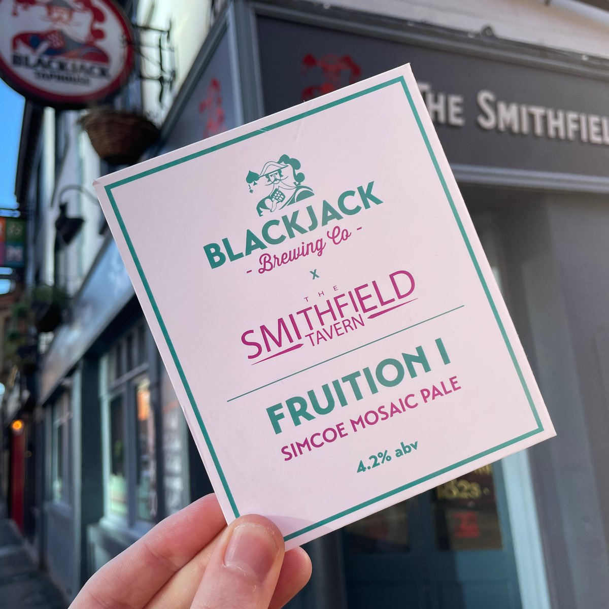 Blackjack Brewing Co. (@blackjackbeers) on Twitter photo Fruition Launch! 💜
This collaboration with our flagship pub will be pouring on Thursday from 5pm at <a href="/TheSmithfieldNQ/">The Smithfield Market Tavern</a>.
The brew is the first in a new cask series with a rotating hop duo. This time around we’ve used old favourites Mosaic & Simcoe!
(1/2) Fruition Launch! 💜
This collaboration with our flagship pub will be pouring on Thursday from 5pm at <a href="/TheSmithfieldNQ/">The Smithfield Market Tavern</a>.
The brew is the first in a new cask series with a rotating hop duo. This time around we’ve used old favourites Mosaic & Simcoe!
(1/2)