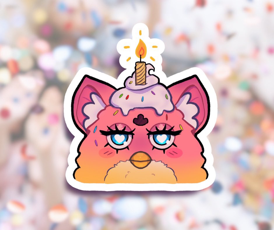 PinkPeachyWitch's tweet photo. New Furby Stickers just dropped 🤡 

Check out my Etsy 
https://t.co/L93f7e54R1 https://t.co/Budm7d0LCR