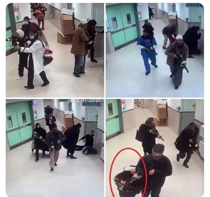 على طريقة مافيا الممنوعات وبكل ازدراء و ضرب لكل النظام الدولي المتواطئ أصلاً
قوة صهيونية خاصة متخفية بملابس الأطباء والنساء  تدخل مستشفى ابن سينا وسط جنين وتقتل مريضاً واثنين من مرافقيه في جرييمة بشعة تهز الابدان
هذه نتائج صمت العالم المتواطئ مع العدو الصهيوني
#الحدود_المصرية