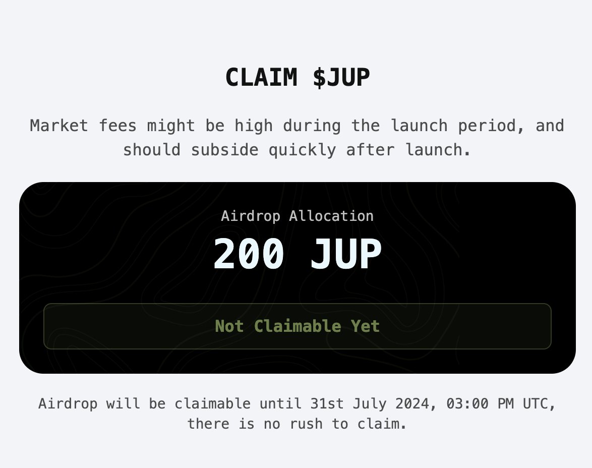 $JUP yarın 18.00'de listeleniyor. 200 tane jup almışım. Yarısını dağıtalım.   

🎁#Giveaway 5 kişiye toplam 100 $JUP

✅Takip <a href="/0xRemiss/">Remiss.moca</a> <a href="/ALyatu_/">Alyatu.apt</a>
✅ Like &amp; RT

Claimden sonra sonuçlar açıklanır. Bol şans 🩷