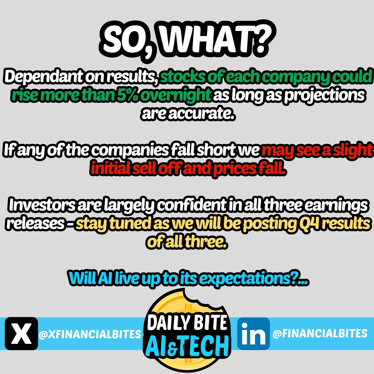 XFinancialBites's tweet photo. Microsoft, AMD and Alphabet
(GOOGL) set to release Q4 earnings after market close today👀

#finance #AMD #Alphabet #microsoft #news #financialnews #financialbites #bites #financetips #insights #markets #stockmarket #economics #alphabet #professional #privateequity #investment https://t.co/Nbf0KelzkU