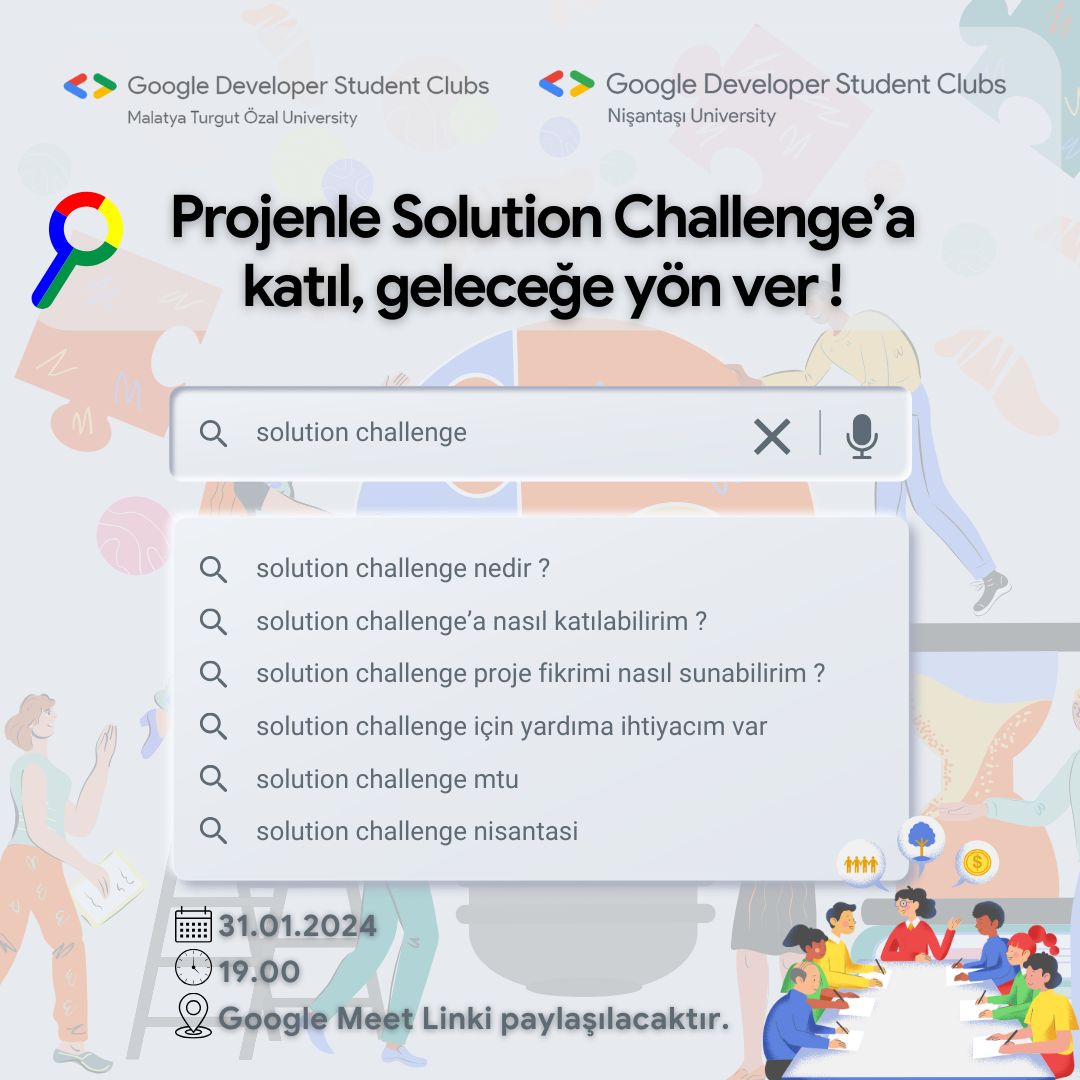 DevFest Malatya sonrası kısa bir aradan sonra yeniden merhabalaarr 🥳 Mohamed Raslan (Flutter Developer and Instructor) Solution Challenge etkinliğinde bizlerle olacak. Nişantaşı Üniversitesi ile yapacağımız bu etkinliğe hepinizi bekliyoruz 🙌🏻 Etkinliğimiz 31 Ocak Çarşamba günü+