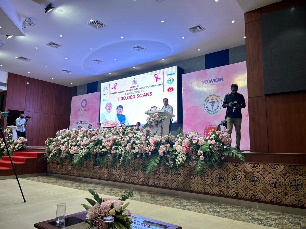 Akib6604's tweet photo. Groundbreaking achievement of Health Department in completing a milestone of 1 Lakh Breast Cancer scans. All credit to the architect behind this initiative Hon. Minister for Health shri Vishwajit Rane @visrane and all the staff of Health Department. https://t.co/TovNcapTpD