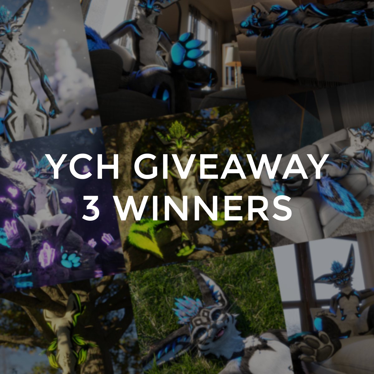 It's my birthday, so let's do a giveaway 💙

How to enter:
1. Like
2. Follow
3. Repost

You can win 1 of 3 free slots to get one of all my available YCH renders!

Rexouium only - Ends in 72h