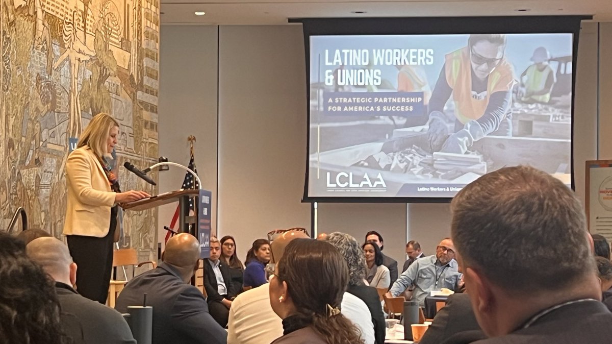 BronxPrBoss's tweet photo. @LCLAA Launches Latino workers report: A strategic partnership for Americas success - Thank You @AFLCIO President Liz Shuler for all your support! https://t.co/keQvvG1Um6