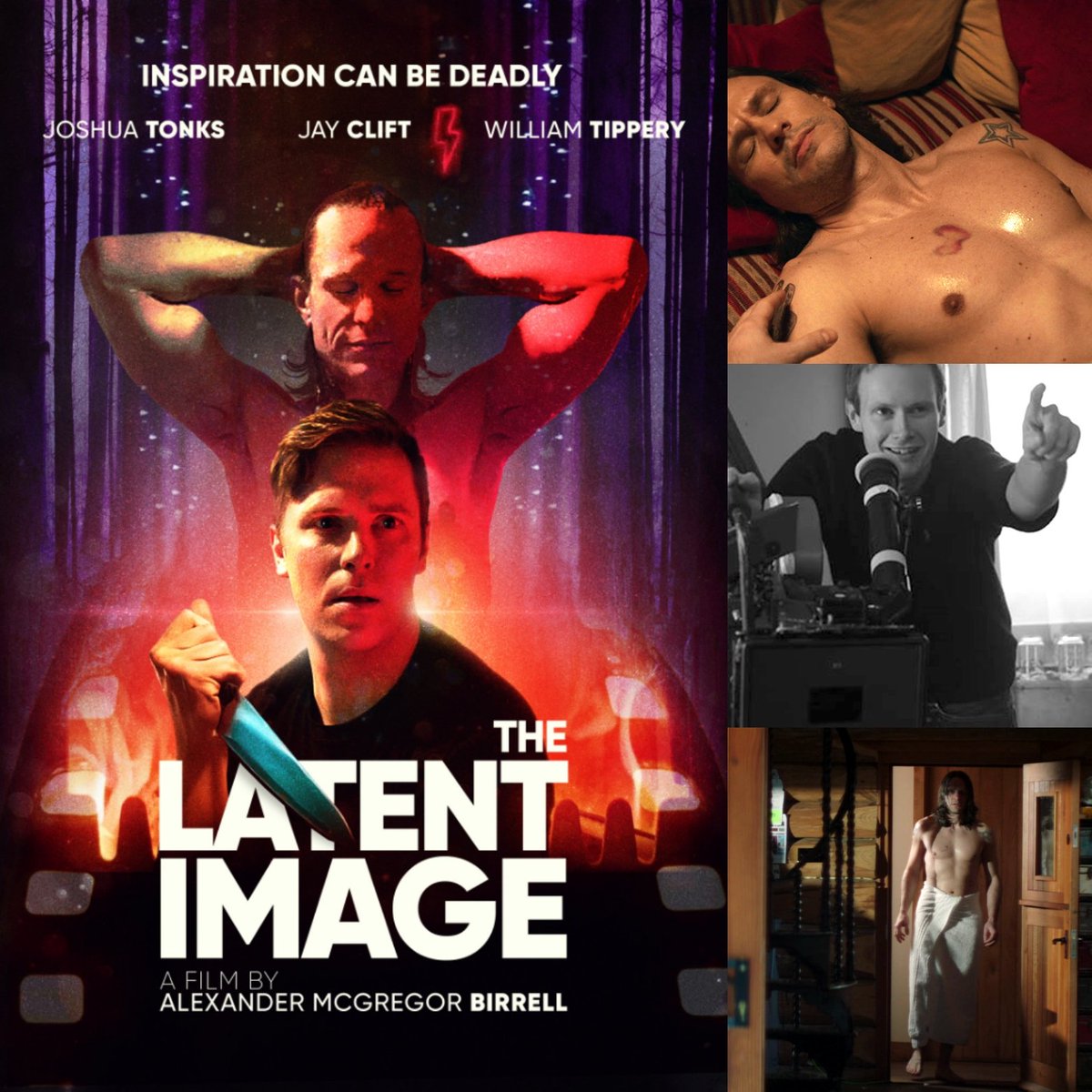 MarkTaraMusic's tweet photo. #RainbowCountry🌈
TONIGHT ON AIR! 8PM ET
#Ontario Broadcast
🌈
HR 1 #Gay Filmmaker @alex_birrell
Talks about his
Gay Thriller/Horror Movie
#TheLatentImage
A writer's story
Comes to horrifying life
When a mysterious DRIFTER
Arrives at his isolated cabin
@CinephobiaR https://t.co/7aVTObJVzI