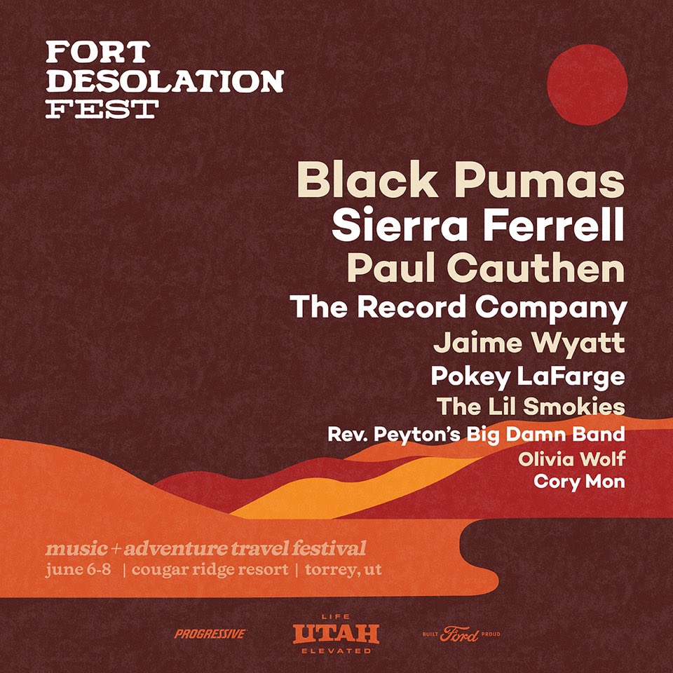 Just Announced! 📣 Joining the roster at Fort Desolation Fest June 6 - June 8th in Torrey, UT 🏜️ Passes and camping go on sale Friday, Feb 2 at 10am MT. More info at pokeylarge.net/tour