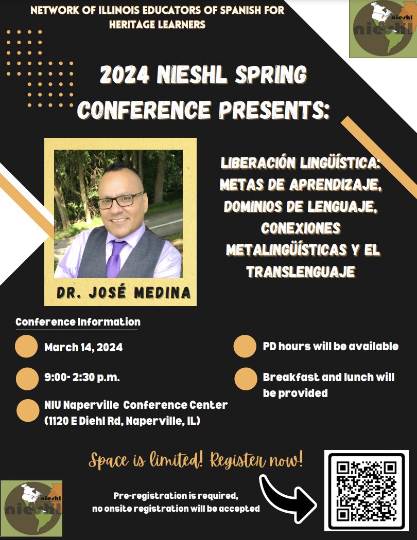 NIESHL IL (@nieshl1) on Twitter photo Have you registered yet? Don't miss this one!
<a href="/JoseMedinaJr89/">Dr. José Medina (él, he, his, him)</a> nieshldotorg.wordpress.com/2022-spring-co…
#NIESHL2024 #heritagelang #langchat #duallanguage #multilingual Have you registered yet? Don't miss this one!
<a href="/JoseMedinaJr89/">Dr. José Medina (él, he, his, him)</a> nieshldotorg.wordpress.com/2022-spring-co…
#NIESHL2024 #heritagelang #langchat #duallanguage #multilingual