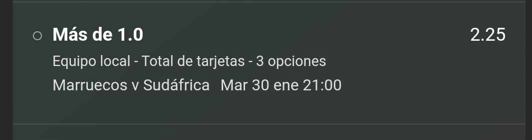 YelowCard07's tweet photo. Marruecos más de 1 tarjeta cuota 2.25💪 https://t.co/bZmNO1Pale