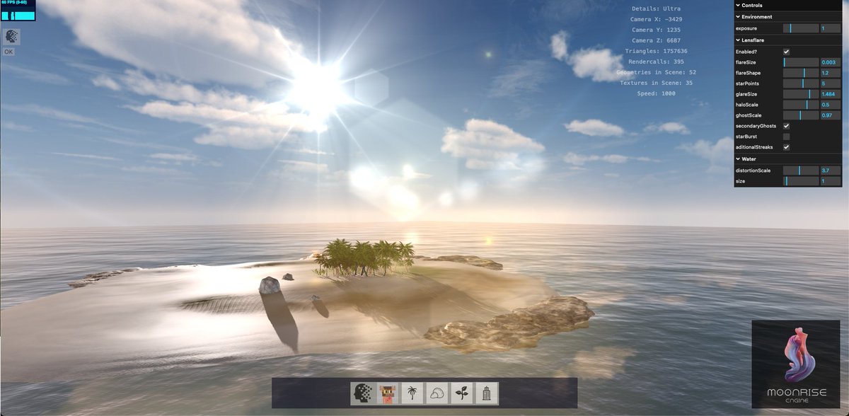 AmazingIslands's tweet photo. Do you need some sunshine ?    Screenshot from testing our 3D Engine .@AmazingIslands

 #Blender3d #3d #creativecoding #FOSS #web3 #threejs #nodejs #fun $CGPT $GTAI #solana #ethereum #javascript #typescript #bunjs #openai #opensource #webGL #webGPU #metaverse @Moonriseengine https://t.co/cJWjdPxalf