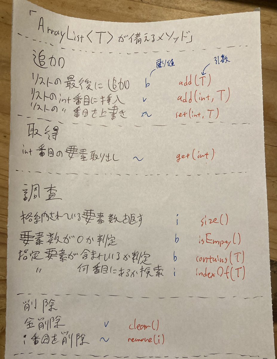 AxeNaShira's tweet image. #Java #ArrayList
ちょっと作った。頑張りを誰かに見せたい笑 

コレクションのメソッドを覚える！