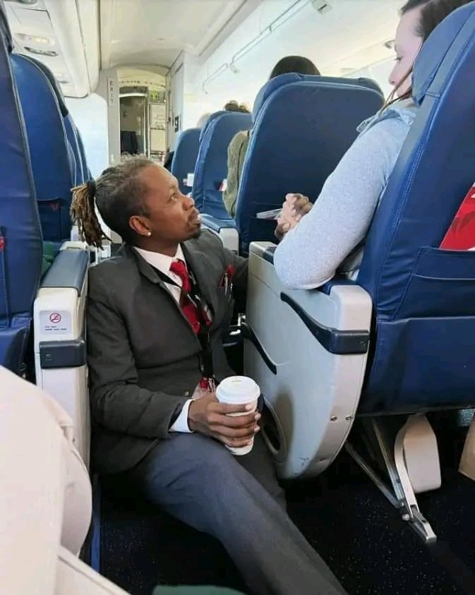 Mr Commonsense (@fopminui) on Twitter photo <a href="/Morbidful/">Morbid Knowledge</a> Check out this gem of a flight attendant that was on our flight from CLT to JFK. This woman was so nervous about flying, so he explained every sound and bump and even sat here holding her hand when it still got to be too much for her.
@delta, Floyd Dean-Shannon deserves a raise! <a href="/Morbidful/">Morbid Knowledge</a> Check out this gem of a flight attendant that was on our flight from CLT to JFK. This woman was so nervous about flying, so he explained every sound and bump and even sat here holding her hand when it still got to be too much for her.
@delta, Floyd Dean-Shannon deserves a raise!