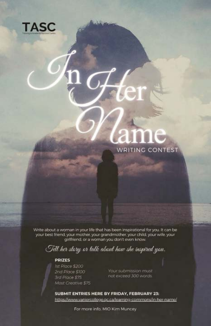 vanierlib's tweet photo. 🚨Writing contest alert!🚨 Get more info or submit your entries to the "In Her Name" writing contest here: https://t.co/Az1kWNpAml 
#WritingContest #ContestsinourLearningCommons https://t.co/96zNPSCdDN