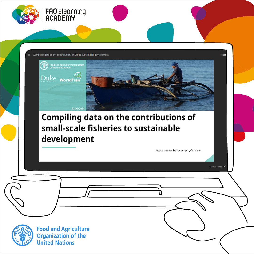 👨‍💻 This #elearning course guides policymakers &amp; #fisheries professionals in collecting data on the contributions of #SmallScaleFisheries to #SustainableDevelopment.

Check it out &amp; enroll for free! 👉 shorturl.at/DFSY6

🙏 <a href="/DukeU/">Duke University</a>, <a href="/WorldFishCenter/">WorldFish</a>, @Noradno, <a href="/Sida/">Sida</a>