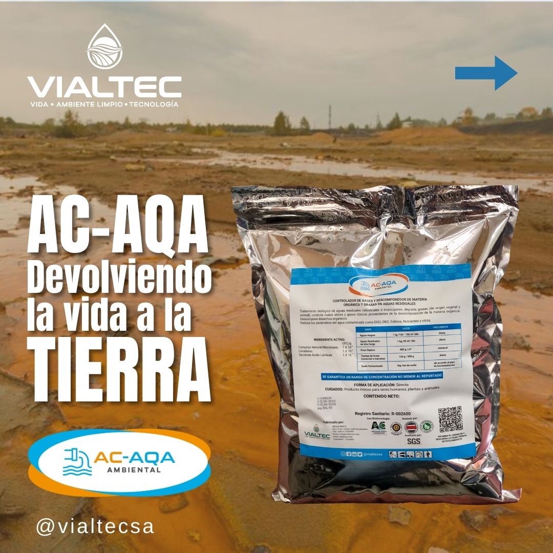 VialtecSA's tweet photo. Presentamos  AC-AQA, nuestra innovadora solución de biorremediación para suelos contaminados por hidrocarburos. En un mundo donde el cuidado del medio ambiente es una prioridad, AC-AQA representa un paso revolucionario hacia la recuperación de nuestros ecosistemas vitales. https://t.co/f0CtIfz1rP